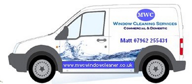 MWC window cleaning van with pure water storage tank and long reach pole